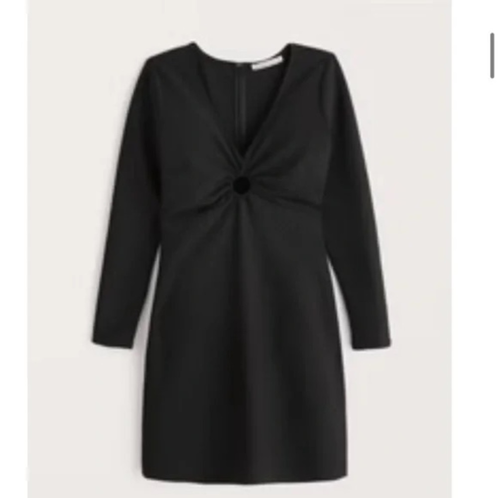 Abercrombie and Fitch Small Tall - Mini Dress Black Dress with front loop